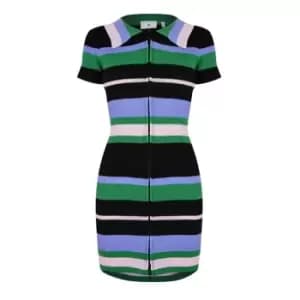 Daisy Street Daisy Street Stripe Zip Dress - Green