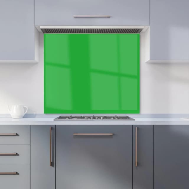 Warren Reed - Designer Clover Green Kitchen Splashback Size: 600mm x 750mm Green Unisex 600mm x 750mm