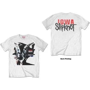 Slipknot - Iowa Goat Shadow Unisex Large T-Shirt - White