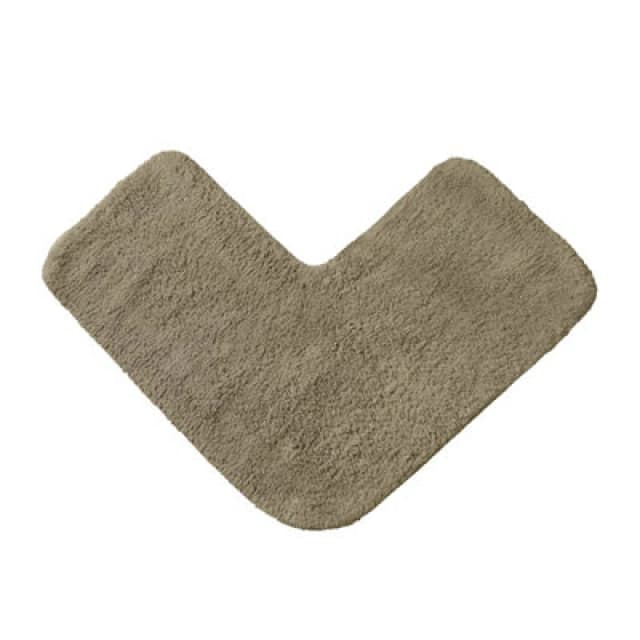 Allure Bath Fashions Corner Shower Mat 100% Cotton - Mocha