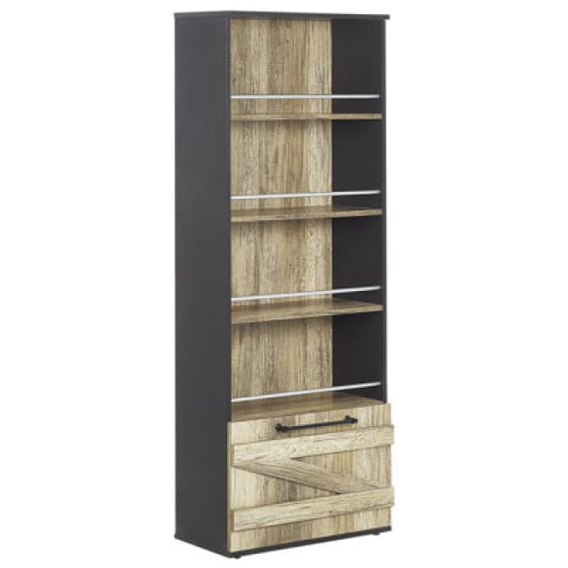 Beliani 4 Tier Bookcase Salter 163cm Brown/ Black