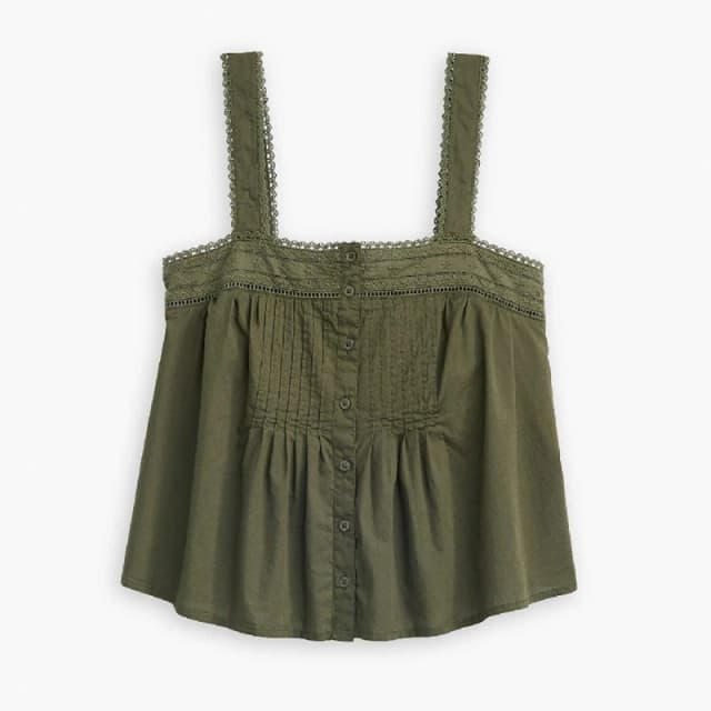 Levis Womens Cici Tank Woven Cami Vest Deep Depths female 8 (XS)