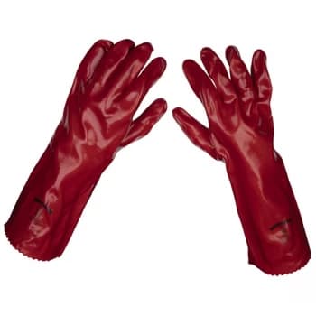 Worksafe 9114 Red PVC Gauntlets 450mm - Pair