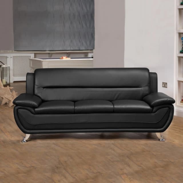 Artemis Home Dexter 3 Seat Sofa in Black Unisex