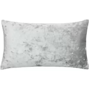 Paoletti - Verona Crushed Velvet Rectangular Cushion 40x60cm Silver - Silver
