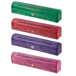 Mango Wood (1 Random Supplied) Fretwork Incense Sticks Box