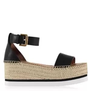 See By Chloe Ankle Strap Espadrilles - Black