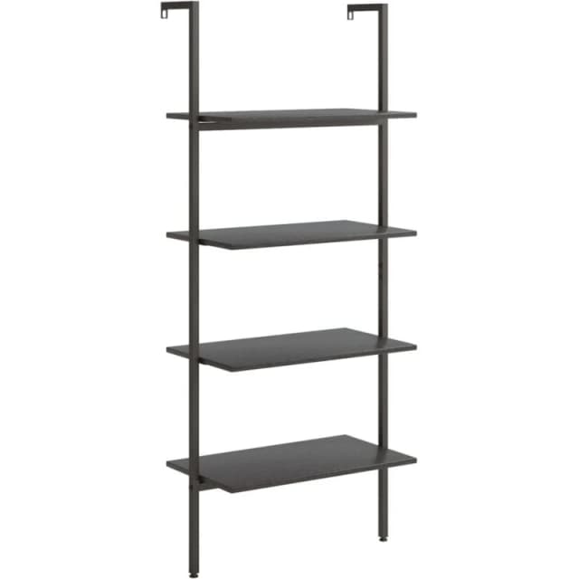 Vidaxl 4-tier Leaning Shelf Black 64X35X152.5 Cm, Black 336384