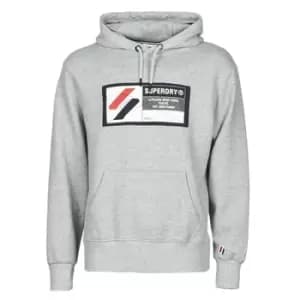 Superdry SPORT JOCK TAG HOOD mens Sweatshirt in Grey - Sizes S,M,L,XL