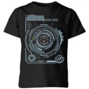 Crystal Maze Futuristic Crystal Kids T-Shirt - Black - 11-12 Years
