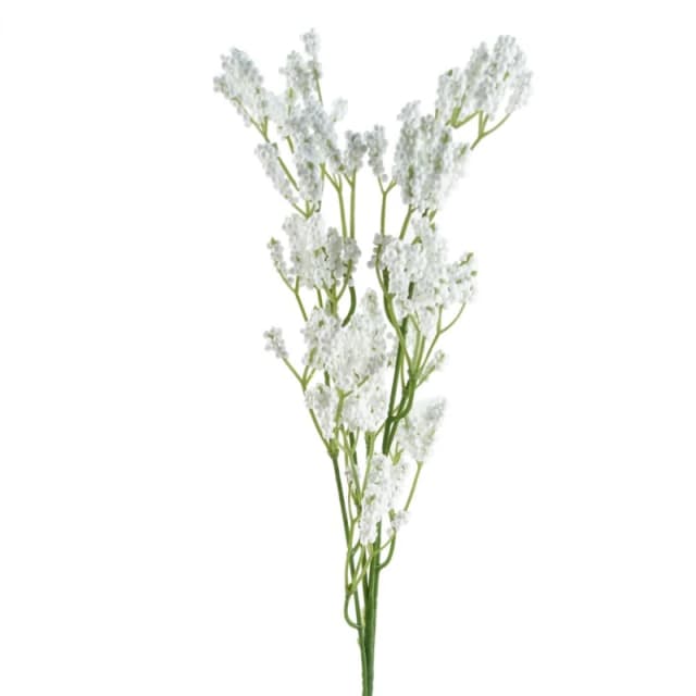 Leaf Premium 65cm Gypsophilia Spray - Artificial White Floral Decor - Shapable Stem - High Quality