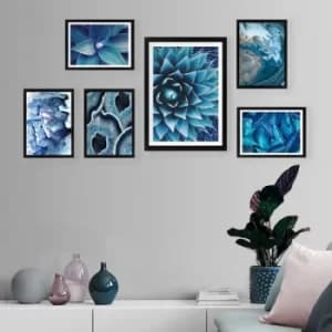 SET_042 Multicolor Decorative Framed Painting (6 Pieces)
