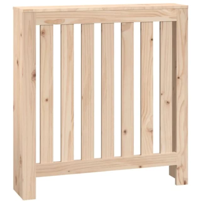 Vidaxl Radiator Cover 79.5X19X84cm Solid Wood Pine, Brown 822566