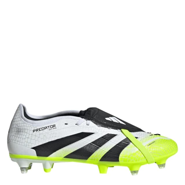 adidas Predator Pro Fold-Over Tongue Soft Ground Football Boots White/Blk/Lemon male 12 (47.3)