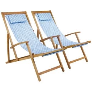 Charles Bentley Deck Chair Pair - Seashells