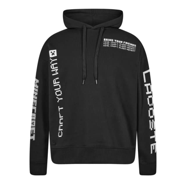 Lacoste Mens Minecraft Hoodie Black male XS