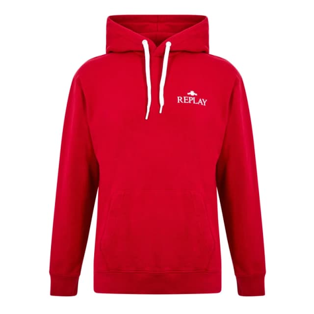 Replay Small Logo Hoodie Red 665 male S
