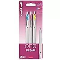 Uni-ball Ballpoint Pen 238212721 Assorted 0.35mm Pack of 3