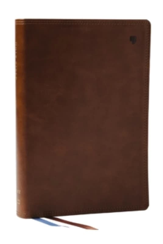 NET Bible, Large Print Thinline with Cross References, Brown Leathersoft, Comfort Print Leather / fine binding