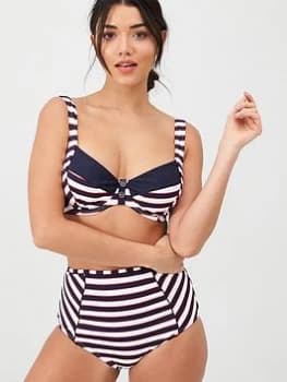 Panache Lucile Balconnet Bikini Top - Navy/Stripe, Navy Stripe, Size 30E, Women