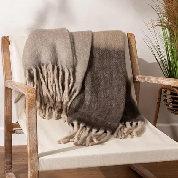 Rawton Ombre Throw Flint/Black