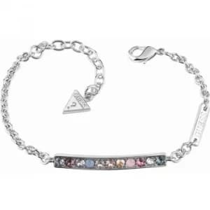 Ladies Guess Rhodium Plated Miami Bracelet