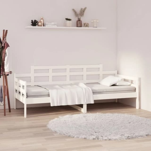 VIDAXL Day Bed without Mattress White Solid Wood Pine 80x200cm Vidaxl 8720287073116