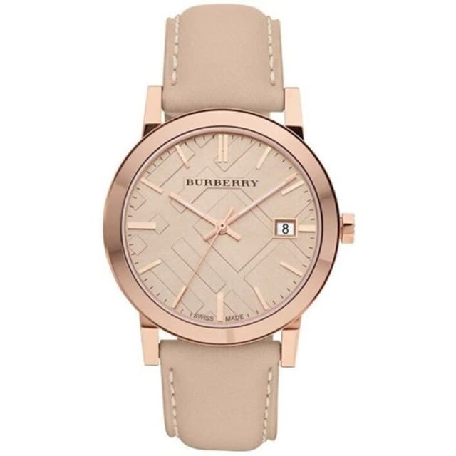 Burberry BU9014 Tan Dial Leather Strap Womens Watch