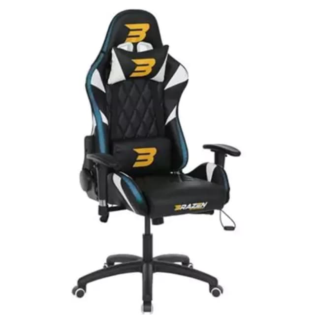 BraZen Venom Elite Esports RGB PC Gaming Chair - Black / White