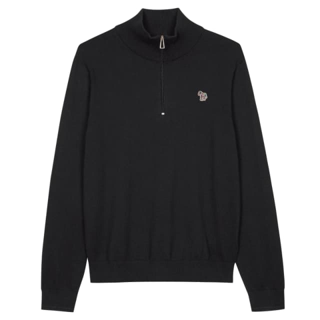 Paul Smith Zebra Logo 1/4 Zip Sweater Black 79 male L