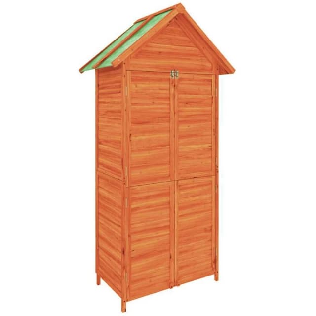 VIDAXL Garden Tool Shed Brown 89x52.5x175cm Solid Wood Pine Vidaxl 8720845798178