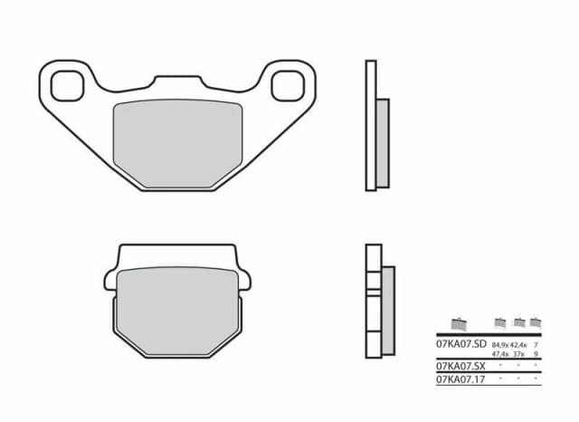 Brembo S.p.A. Street Carbon Ceramic Brake pads - 07KA0717