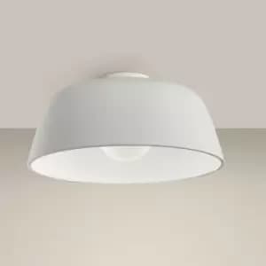 LEDS C4 Miso o433mm Cylindrical Semi Flush Light Large White E27