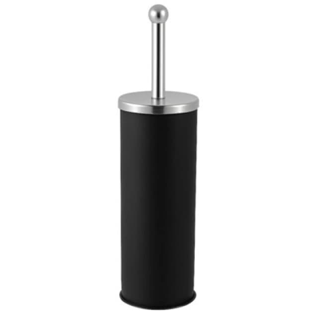 Innoteck Essentials Bathroom Toilet Brush And Holder With Matt Finish And Stainless Steel Handle - Black
