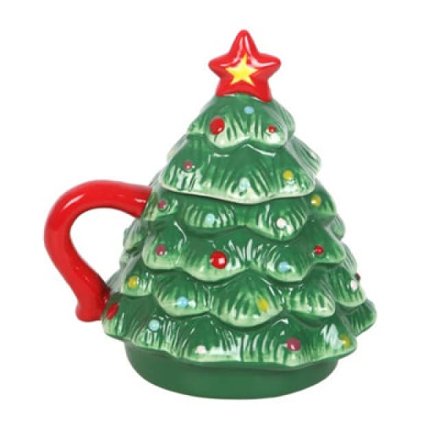 Something Different Something Different Nostalgic Christmas Tree Mug in Green Green One Size Unisex 5063806851189