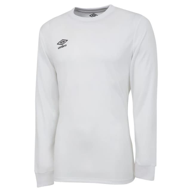Umbro Club Long-Sleeved Jersey in White Size: 11-12 Years White Unisex 11-12 Years