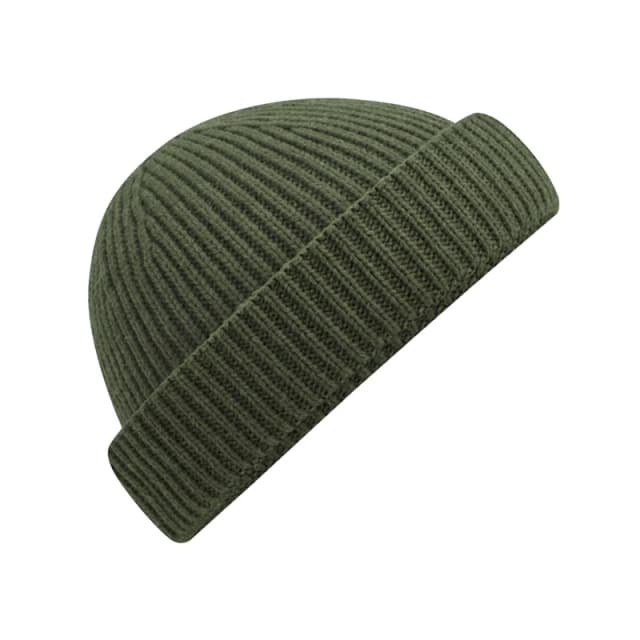 Beechfield Beechfield Men Harbour Fisherman Beanie in Olive Olive One Size Male 5063300060742