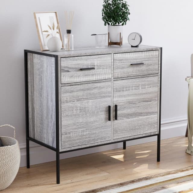 Lassic Vida Designs Brooklyn 2 Door 2 Drawer Sideboard Grey unisex One Size