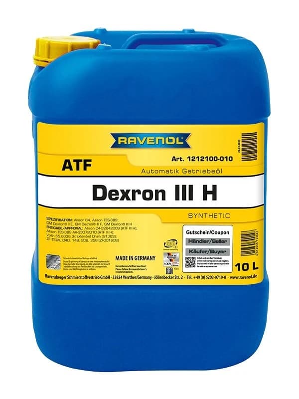 RAVENOL 1212100-010-01-999 Automatic Transmission Fluid ATF III, Capacity: 10l Oil,automatic transmission (3069)