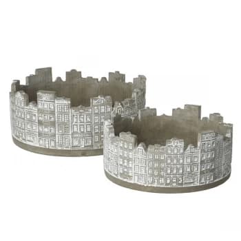 Round Buildings Design Planters Set By Heaven Sends