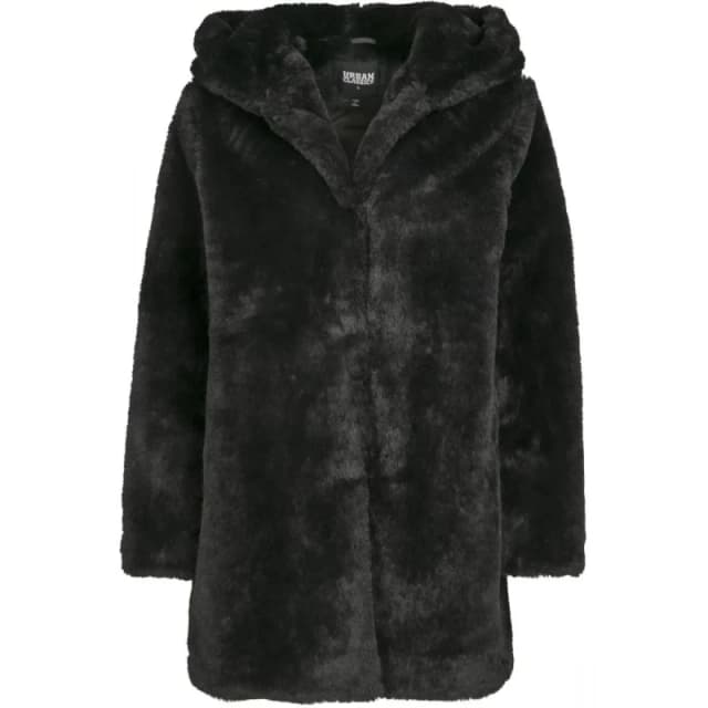 Urban Classics Womens parka Urban Classic hooded teddy coat Noir Female L