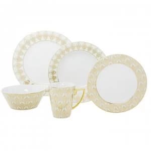 Biba Manhattan Cereal Bowl - Cream/ Gold