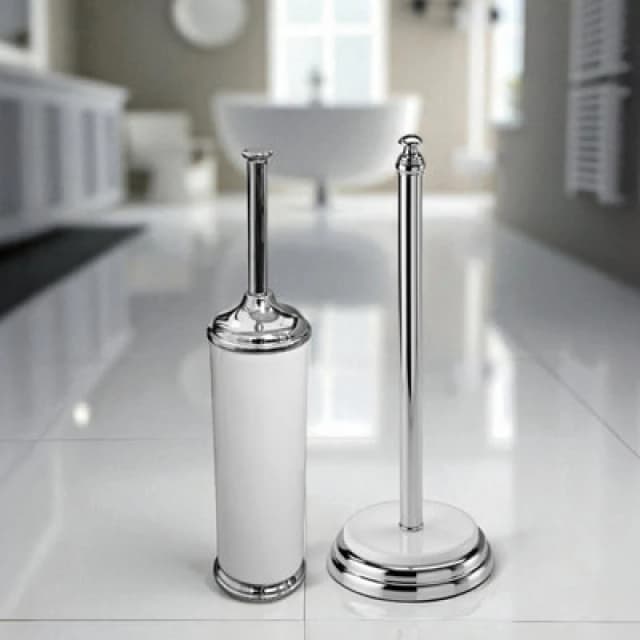 Showerdrape Opera 2 Piece Bathroom Accessory Set Spare Roll Holder & Toilet Brush