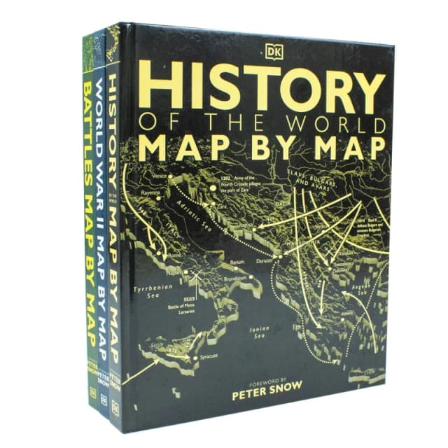 Map By Map Series 3 Book Set History Of The World Map By Map Battles Map By Map World War II Map By Map DK Books