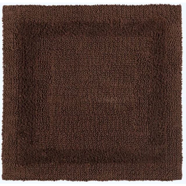 Homescapes Luxury Reversible Cotton Shower Mat - Chocolate