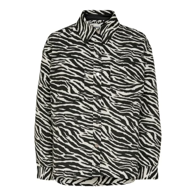 Only Womens jacket Only onlnoelle zebra shacket Noir Female S