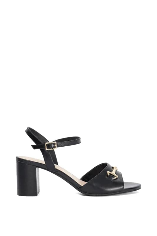 Dune London Womens 'Jayar' Leather Sandals in Black Size: 3 Black Female 3