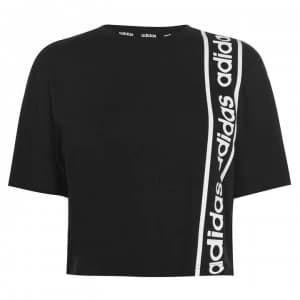 adidas C90 Crop T Shirt Womens - Black/White