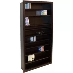 BALTIMORE - Large 730 CD / 300 DVD / Bluray / Media Storage Shelves - Walnut - Walnut