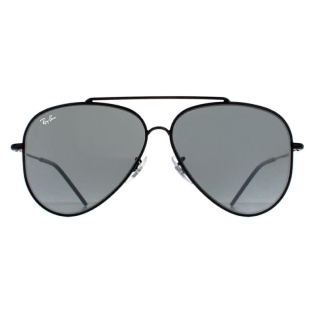 Ray-Ban Ray-Ban Men Aviator Black Silver Mirror RB0101S Aviator Reverse Black One Size Male 8056597919050